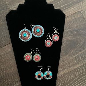 Earrings, never used. $10 each pair